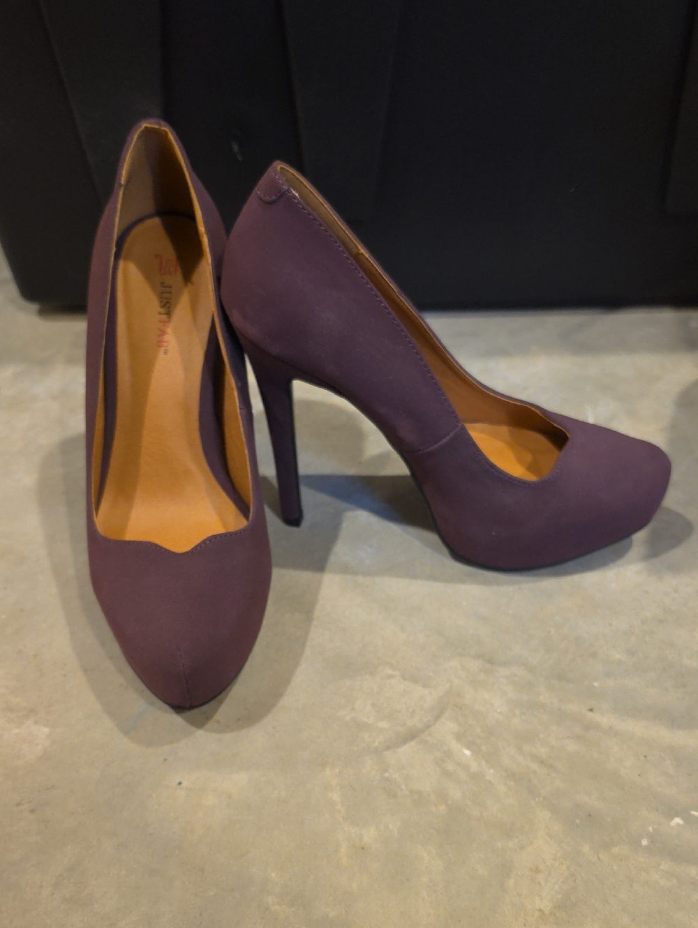 JustFab Plum Pointed Toe Stiletto Pumps